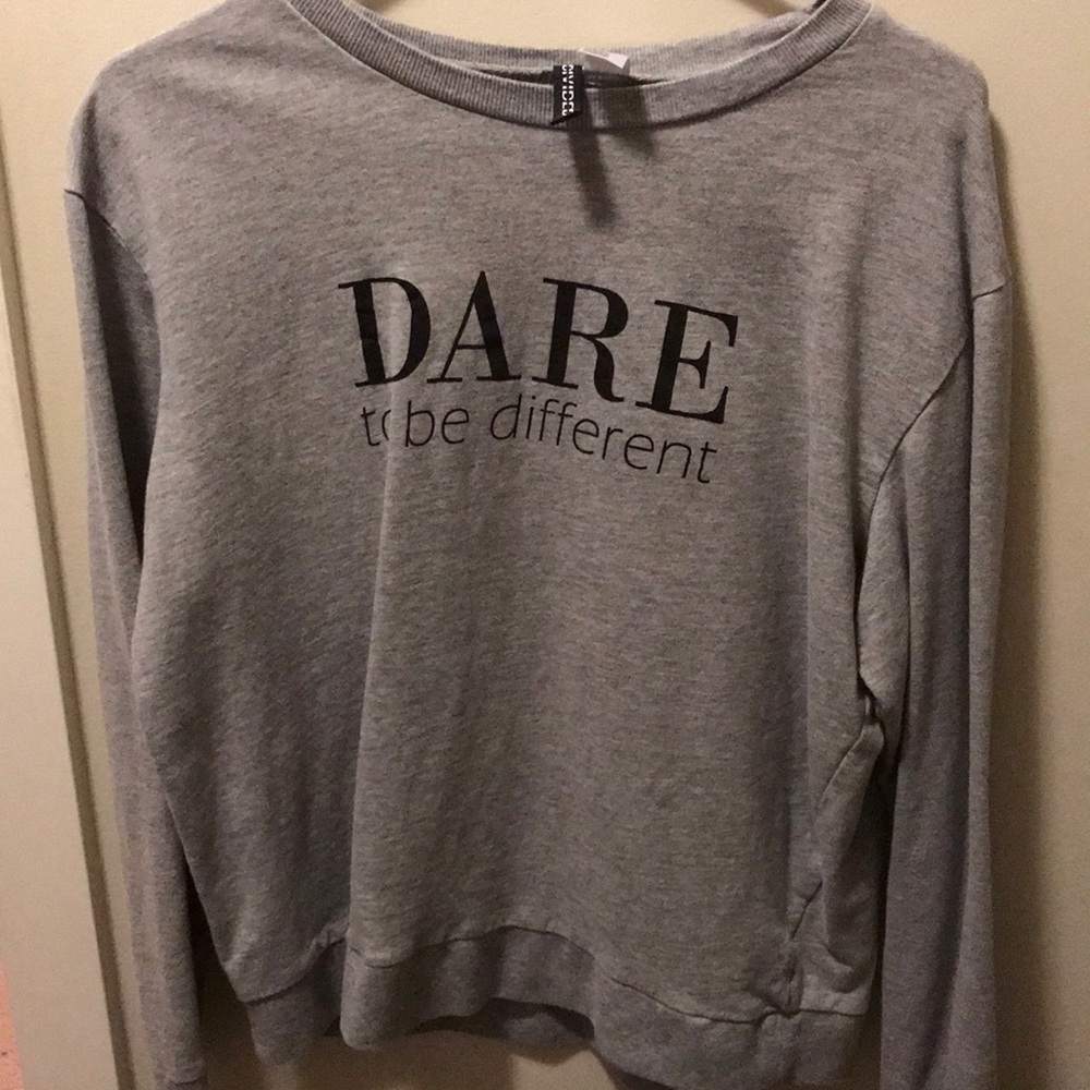Grey long sleeved shirt